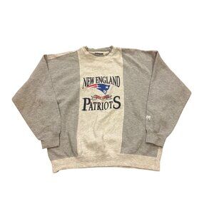 Vintage 90s Lee Sport New England Patriots Two Tone NFL Crewneck Sweatshirt L